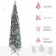 9' Tall Unlit Snow-Flocked Slim Artificial Christmas Tree With Realistic Branches And 1014 Tips-121360889