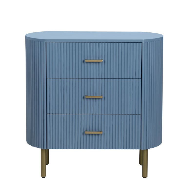 3-Drawer Accent Chest, Blue