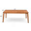 Surface de salle à manger d'extérieur en bois pour les repas - fini naturel Grace, dimension de 69,15 po de profondeur, largeur de 35,21 po, hauteur de 30,62 po, hauteur de 50,9 lb, aspect du grain de la table, profondeur du produit, largeur, hauteur,