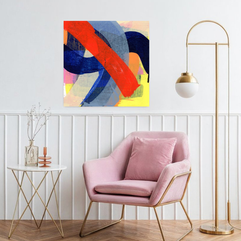 Happy Lights, art abstrait contemporain, 32" H x 32" W