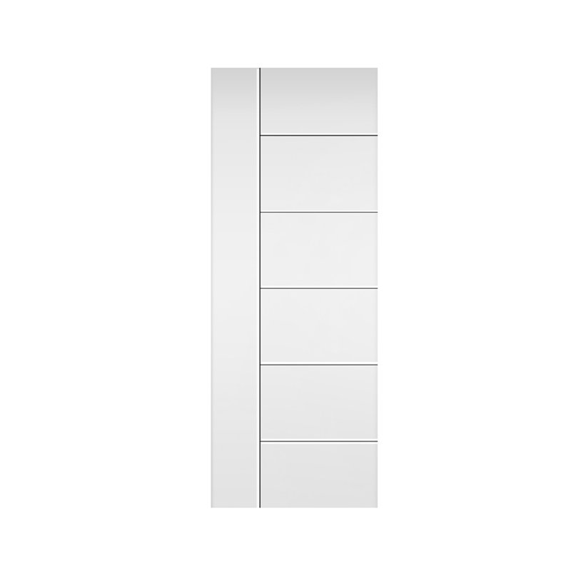 Porte de grange lambrissée apprêtée en bois manufacturé sans trousse de quincaillerie d'installation, 24 po x 96 po