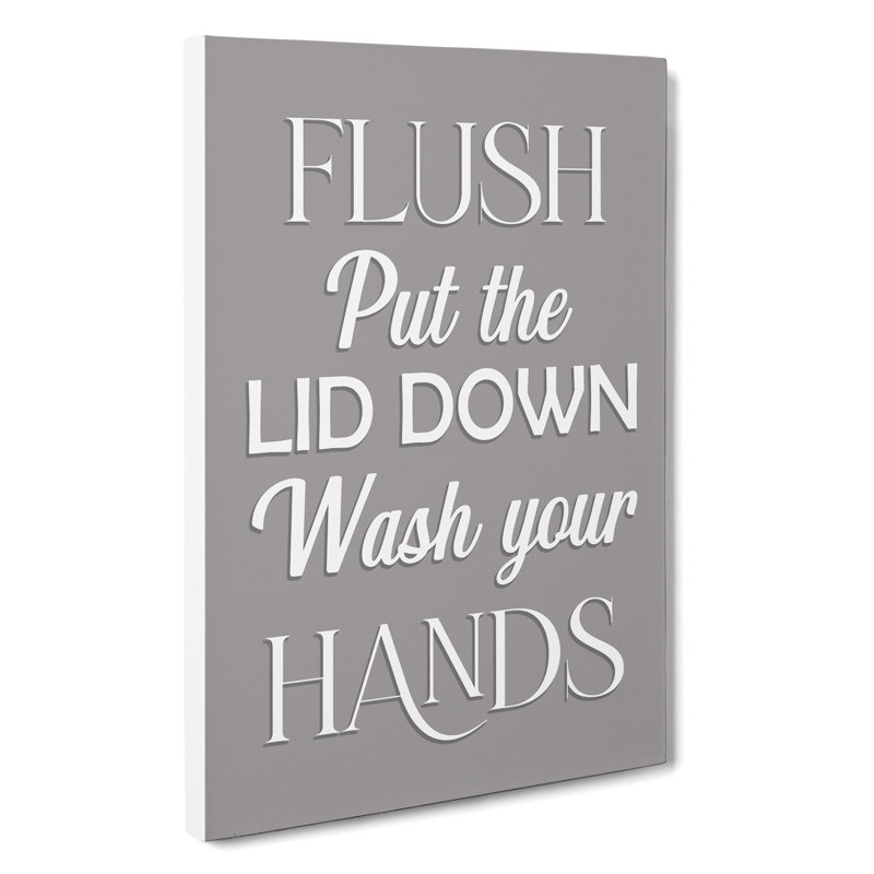 Put The Lid Down - Wrapped Canvas Print, 50cm H x 35cm W x 3cm D