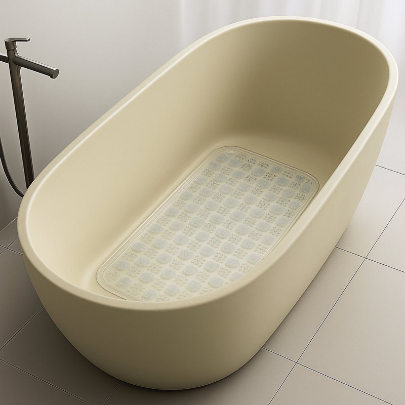 Aaleigha Non-Slip Shower Mat, Clear