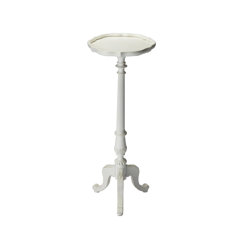 Support pour plante rond à piédestal Crinole, Blanc chalet