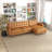 Allison Right-Facing Tan Leather Sectional Sofa