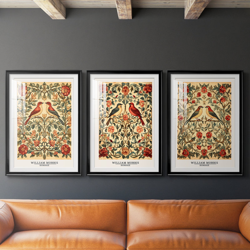 Ensemble de 3 pièces de la série CDXI de William Morris, Noir, H 21 po x l 30 po