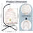 Foldable Hanging Egg Chair With Stand And Pillow, HDPE Rattan And Heavy Duty Aluminum-Steel Frame, Outdoor Patio Wicker Swing Egg Chair With Headrest And Cushioned,  (Beige)-1208383601