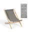 Huntley Beech Outdoor Armless Lounge Chair