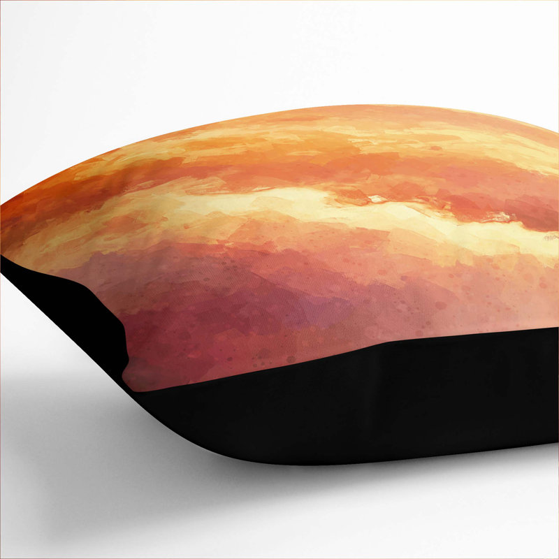Passing Clouds Cushion with Filling, 40cm H x 40cm W x 15cm D, Black
