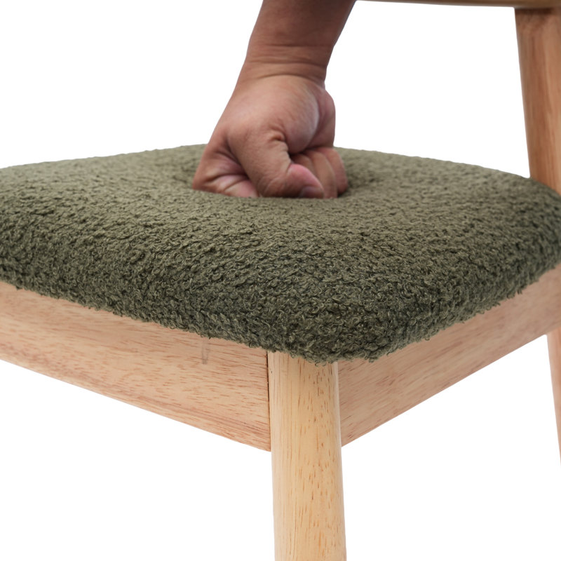Chaise pour enfants en bois rembourrée, Vert