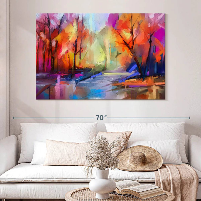 Avery Forest Lake Abstract, 34" H x 51" W