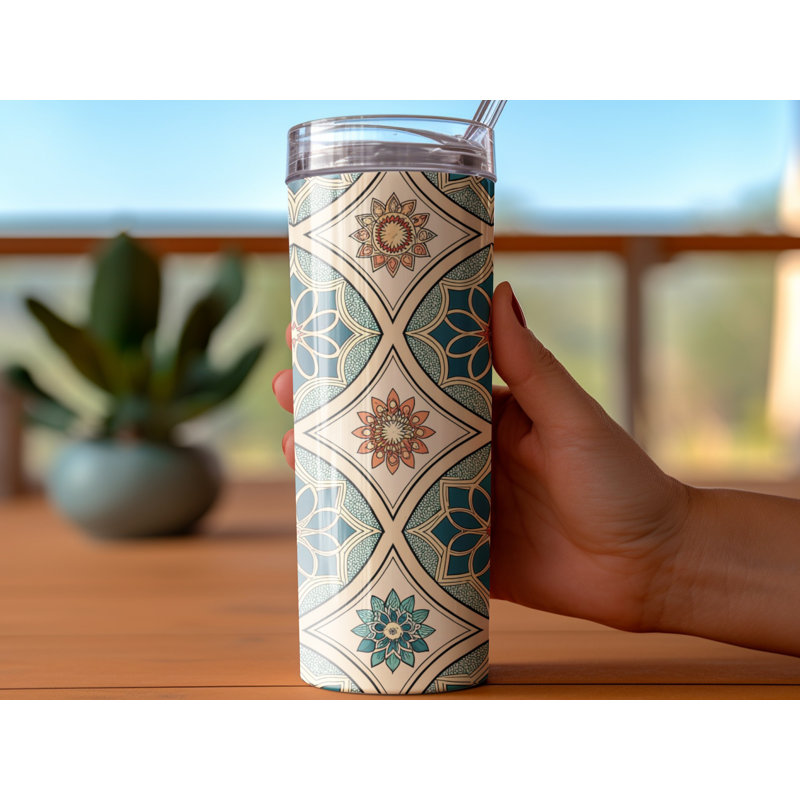 Choose Handmade Tumblers 591ml Vacuum Insulated Stainless Steel (18/8) Travel Tumbler with Straw