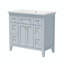 Meuble-lavabo simple 36 po avec plateau en résine Mikaylin-1734379073