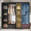 Modern Armoire Wardrobe Closet – Double Doors, Hanging Rod, Drawer & Adjustable Shelves-126140842