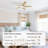 Low Profile 42" 5 - Blade Flush Mount Small Room Ceiling Fan with LED Light and Remote-108166617-132999400