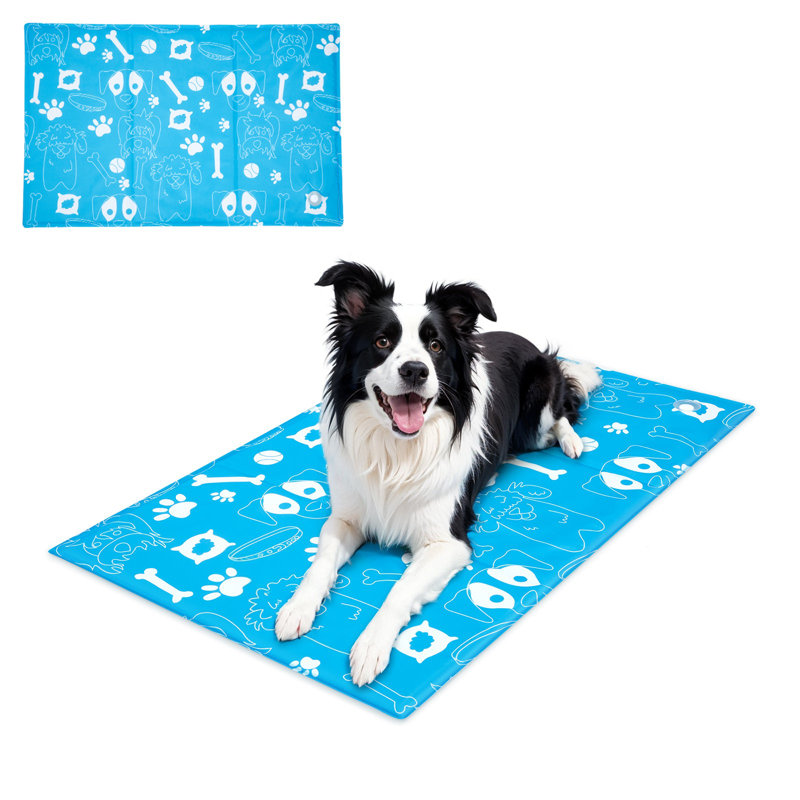 Tapis de refroidissement pour animaux de compagnie pour chiens et chats, coussin de glace imperméable rempli d'eau