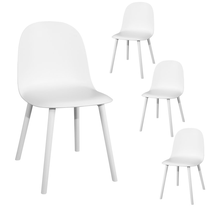 Chaise de salle à manger moderne moderne en PP, chaises de cuisine de style Mid-Century pour la salle à manger et le salon