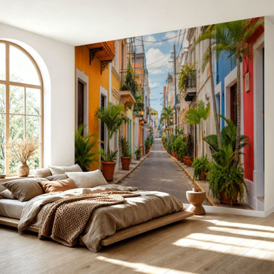 Wall Mural Peel and Stick Wallpaper old san juan puerto rico puerto rico free Self-Adhesive Removable Contact Paper Wall Decor for Living Room Bedroom 69"H x 96"W