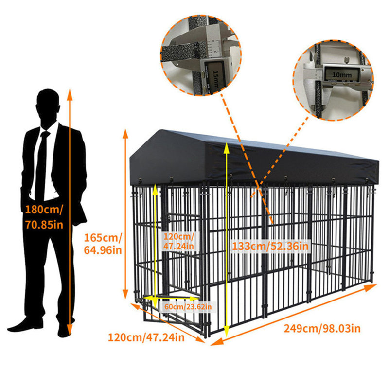 Rayne Pet Pen with Door, 165cm H x 120cm W x 249cm D