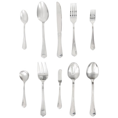  Aberdeen Court 45 Piece Stainless Steel Flatware and Serving Set