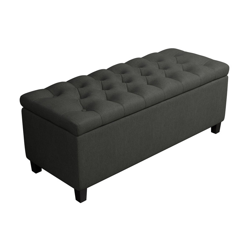 Arnolda Polyester Upholstered Bench with Flip Top