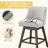 Solid Wood Swivel Bar Stool with 360° Rotation(Set of 4)-321454405