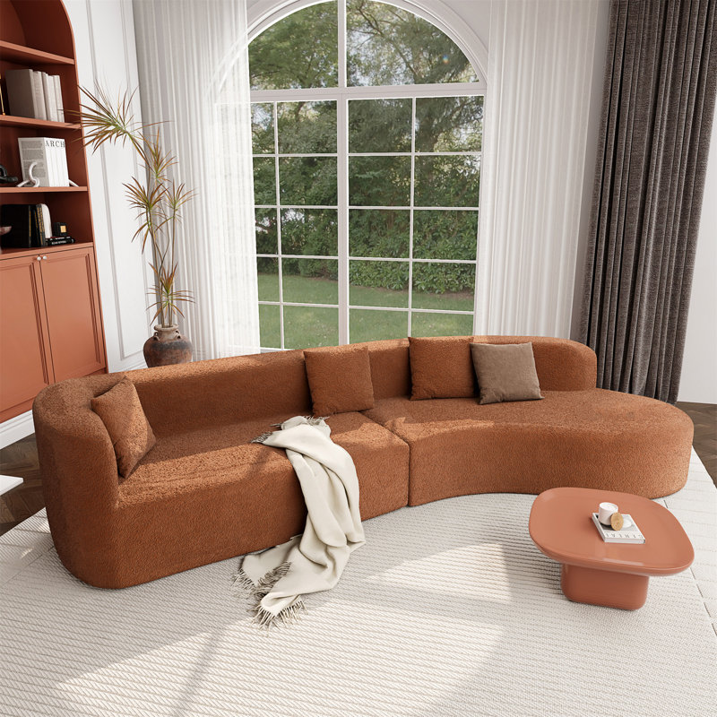 Canapé modulaire Boneless, Chenille orange