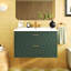 Armoire de salle de bain 30 po avec lavabo en résine et 2 tiroirs - meuble-lavabo mural