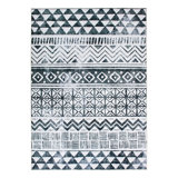 Tapis géométrique lavable à la machine Aynath