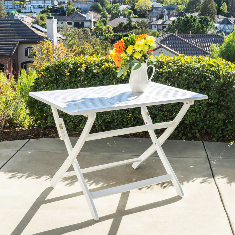 Table pliante 43,5 po - Bois, résistante aux intempéries
