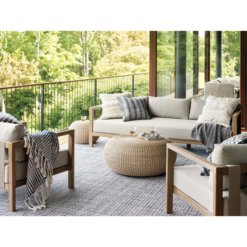 Zhara Stripe Indoor/Outdoor Decorative Pillow, White, Polyester