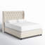 Lit tapissier capitonné standard à profil bas Tomey-16769511-21687095