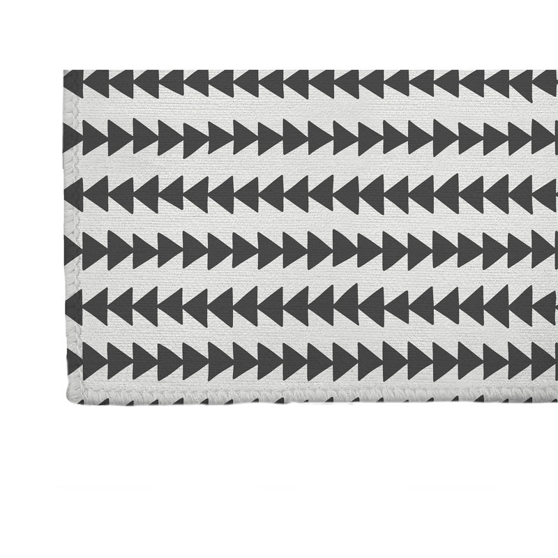 Tapis de bureau Tribal, L 6 pi x L 4 pi, Ivoire, gris anthracite
