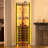 Samontha 67" Height Corner Bar Cabinet with LED Light and Outlet, Freestanding Corner Wine Rack with 6 Tier Wine Rack and Goblet Rack-1398116564