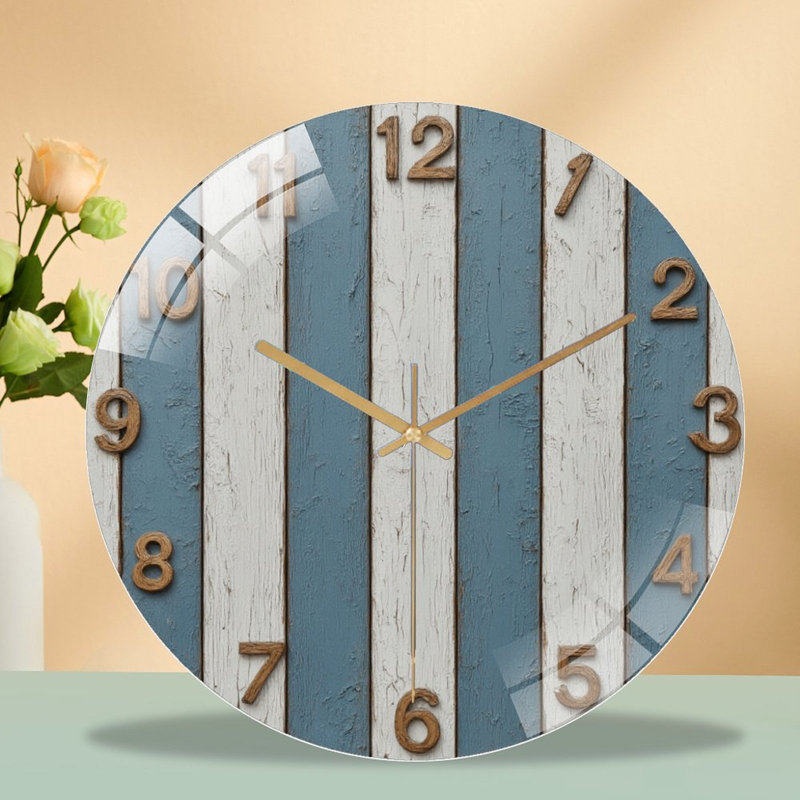 Horloge murale en verre 12 po