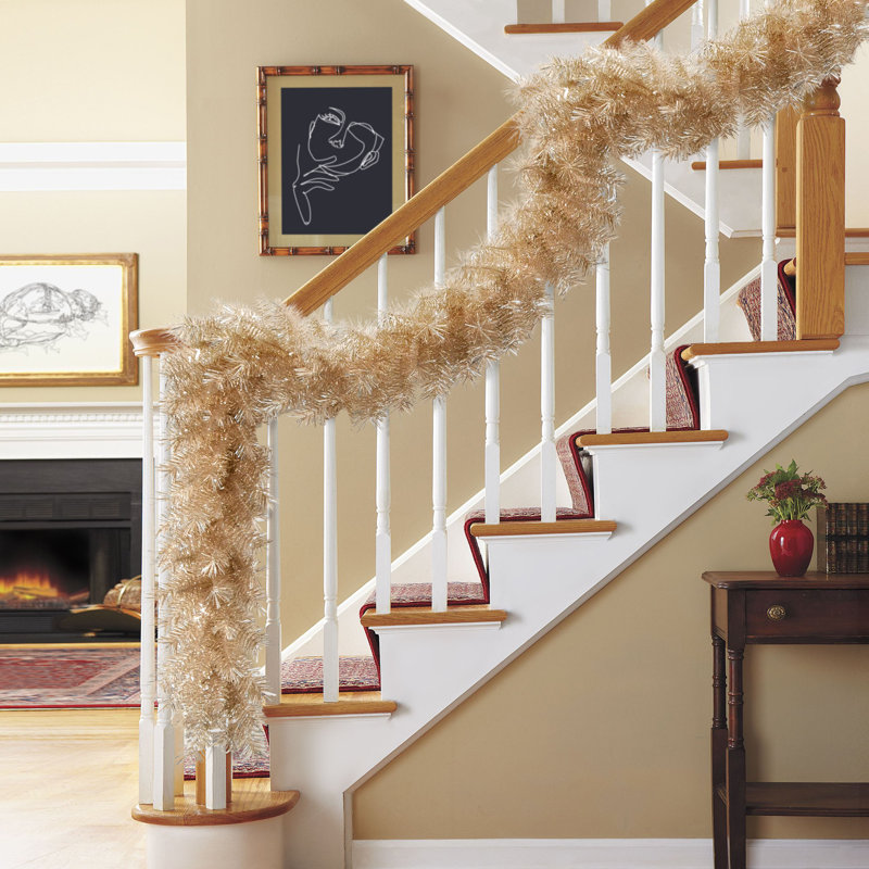 Artificial Rose Gold Round Valley Pine Garland