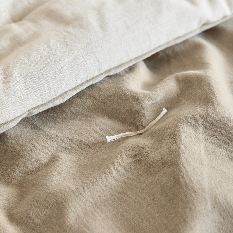 Edie Cotton Solid Colour Bedspread, Beige