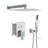 Dual Shower Head  10 Inch Wall Mounted Square Shower System With Roughin Valve,Chrome