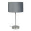 Dadiva Brushed Chrome Stem Table Lamp with Velvet Reni Shade-412353863-412353861-438168487