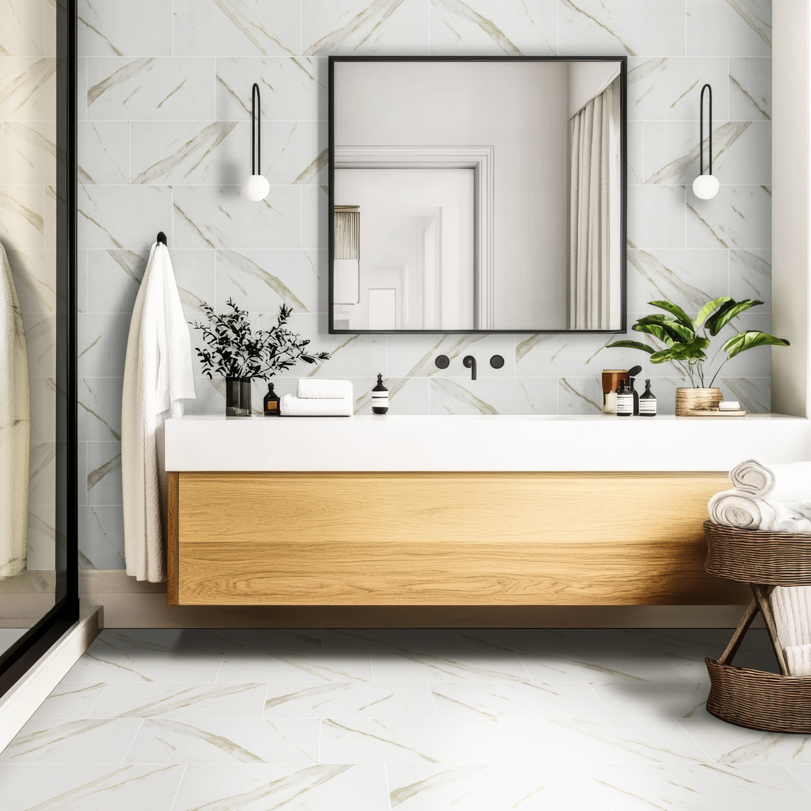 Astoria Vena 12 in. x 24 in. Matte Porcelain Floor and Wall Tile