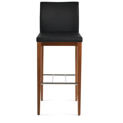 Tabouret de bar et de comptoir en bois de frêne noir Aria