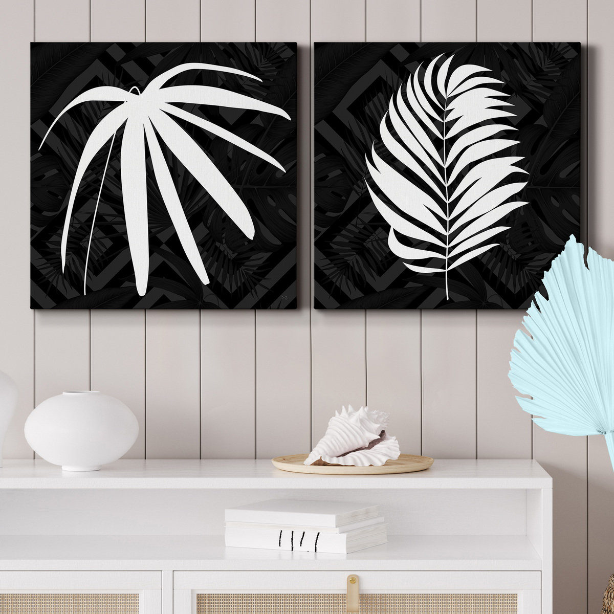 Bay Isle Home™ Feuille Exotique III - 2 Piece Wrapped Canvas Painting ...
