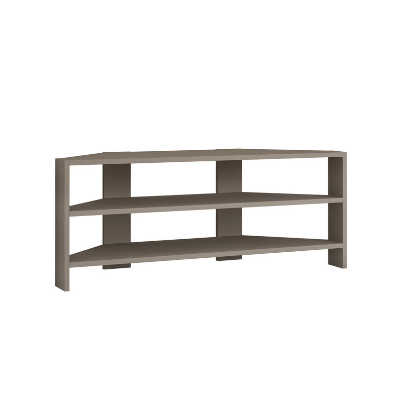 Modern TV Stand with Wall-Mount Option, Light Mocha, 44.9 x 17.7 x 14.2 inches | 100% Melamine Coated Particle Board, Thickness: 0.7 inches | Multiple Shelves for Storage, Stylish and Functional Design for Living Room