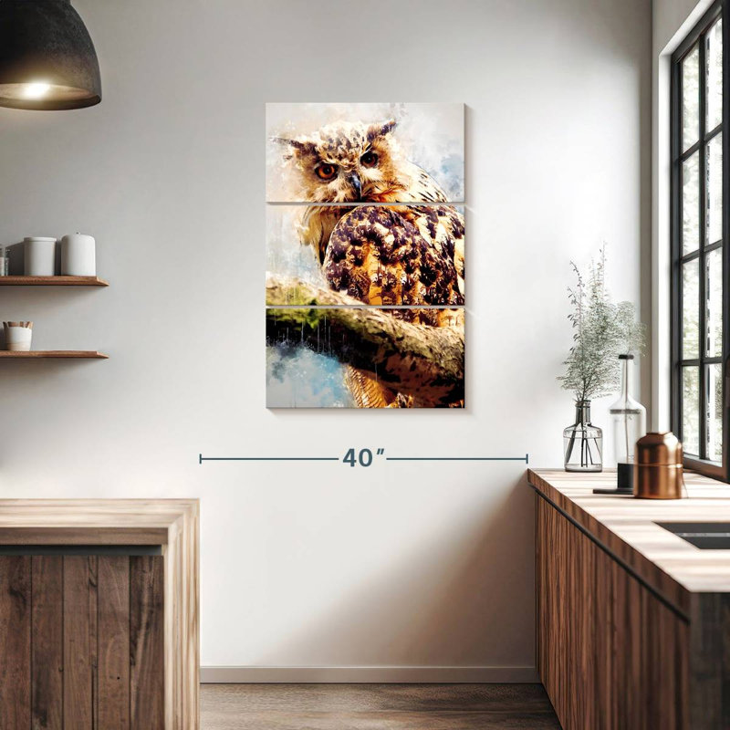Brampt Owl Looking, 38" H x 24" W