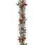 The Holiday Aisle® 9 ft. General Store Snowy Garland with LED Lights and Bows