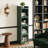 Modern Four-tier Glass Door Cabinet with Featuring Five-tier Storage, for Entryway Living Room Bathroom Dining Room-1606939332-1608335745