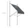 Outsunny 200cm W x 120cm D Polyester Cover Retractable Patio Awning,Door Canopy,Window Awning,Freestanding Awning