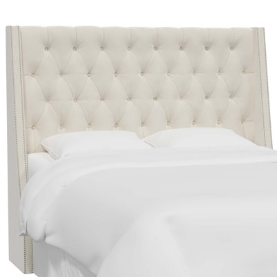 Crosston Upholstered Pine Wingback Headboard