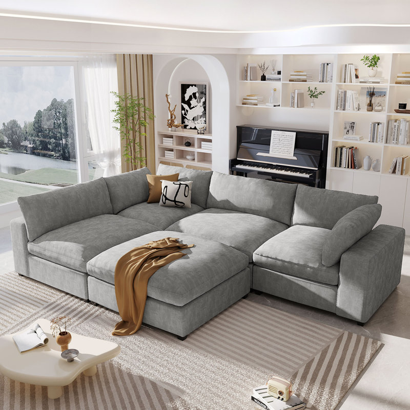 Canapé modulaire surdimensionné avec repose-pieds amovible U-Style