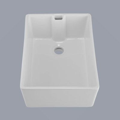 Évier de cuisine en céramique à simple cuve 23,6 "L x 18" l 23,6 "